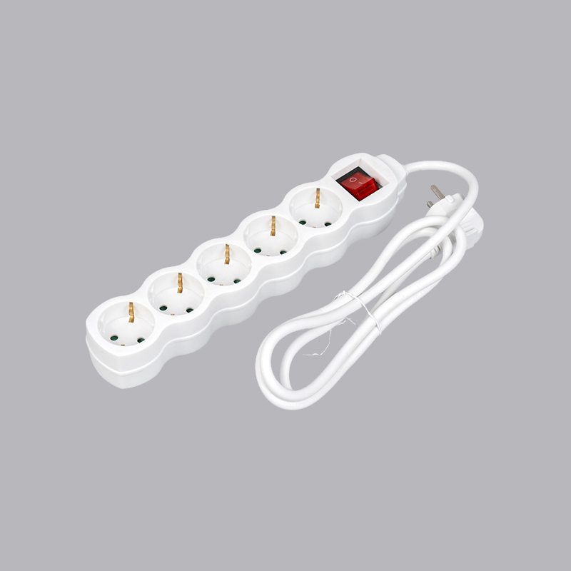LOG-05K Tysk type kalebassformet 5-vejs strømskinne med kontakt Multi-Socket