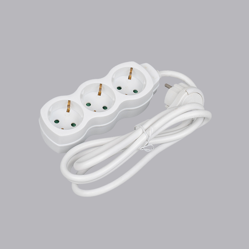 LOG-03L Tysk type græskar formet 3-vejs strømskinne med trækring Multi-Socket