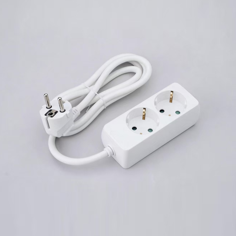 LOB-02 Tysk type rektangulært formet 3-vejs strømskinne Multi-Socket